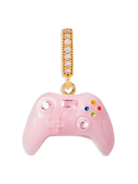 Gamer zirconia-embellished pendant