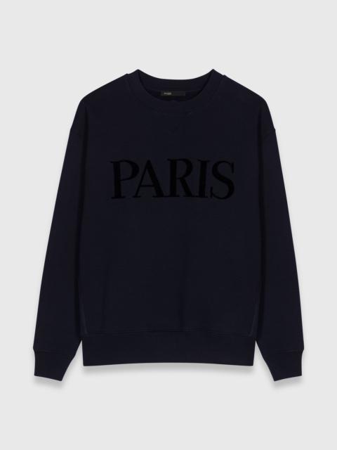 Paris embossed logo sweatshirt