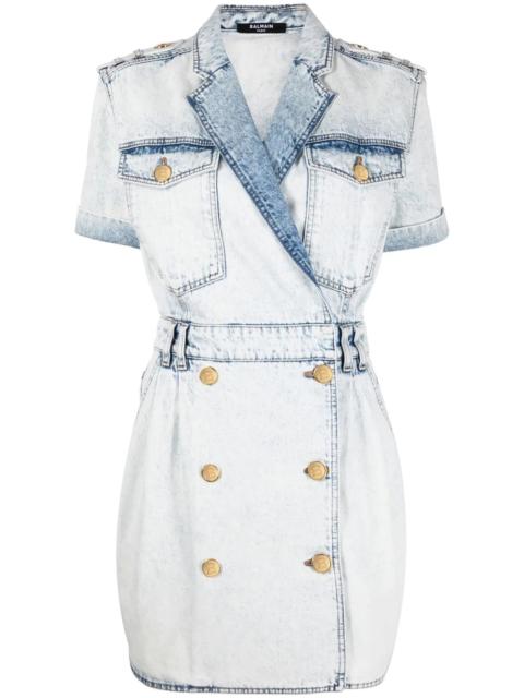 double-breasted denim dress