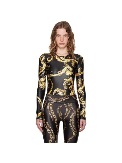 Black & Gold Chromo Couture Bodysuit