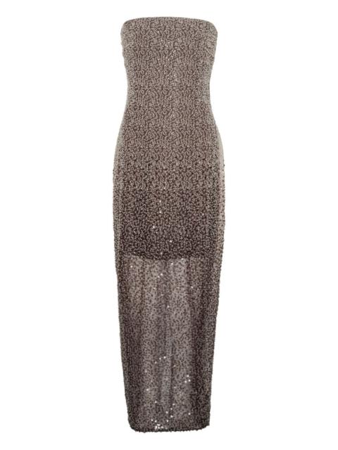 beaded midi tube dress