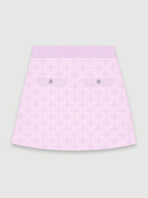 Jacquard knit skirt