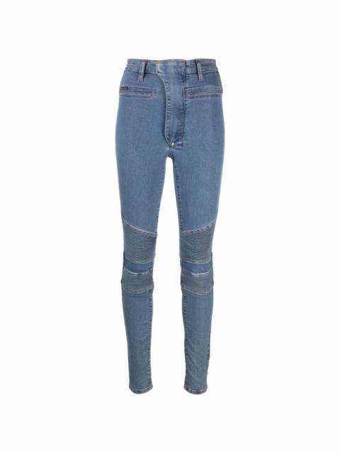 Iconic high waist biker jeans