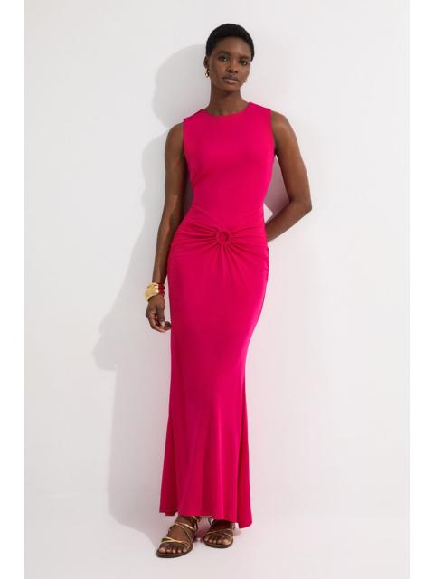 Premium Stretch Crepe Jersey Maxi Dress