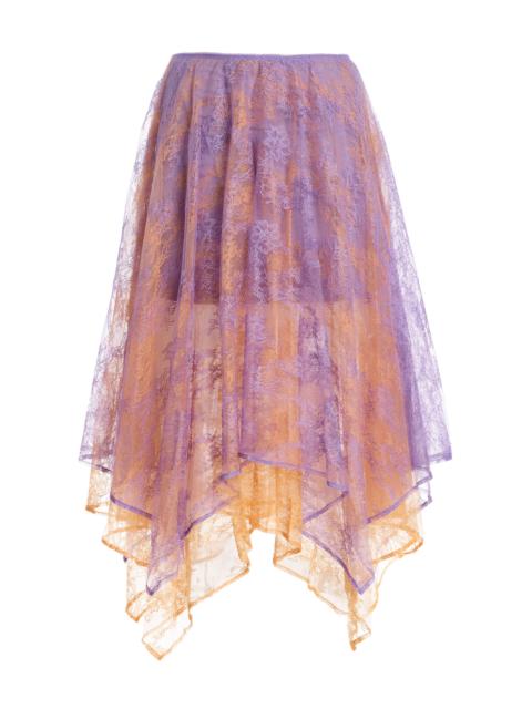 Reflect Handkerchief Lace Skirt purple