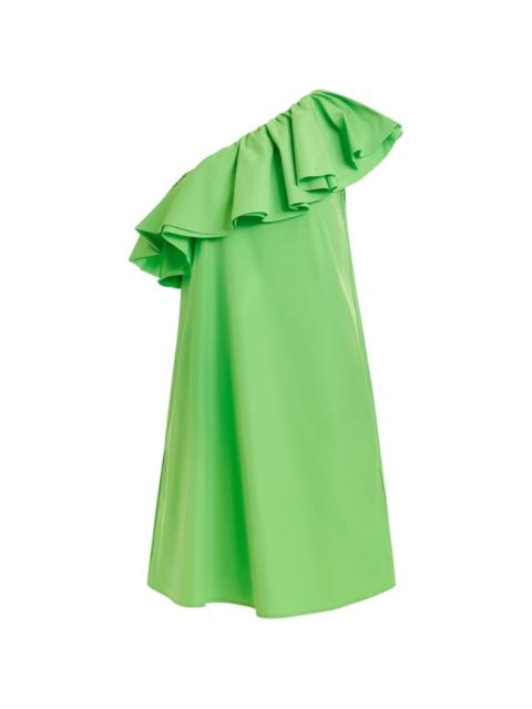 ruffle one-shoulder mini dress