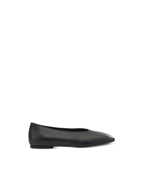 leather ballet flats