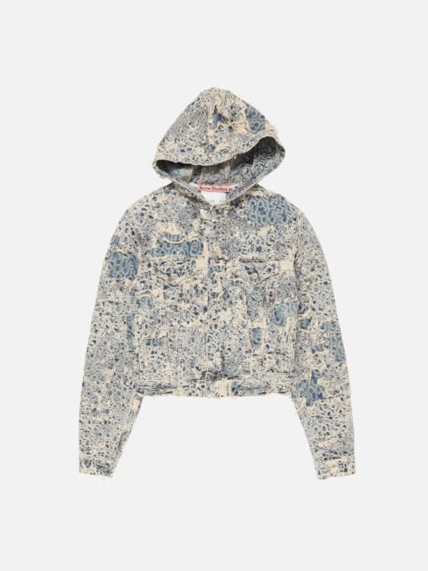 Denim jacket with hood - Mid Blue