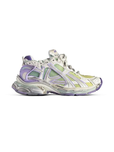 Women's Runner Gradient Sneaker  in White/grey/purple/neon Yellow