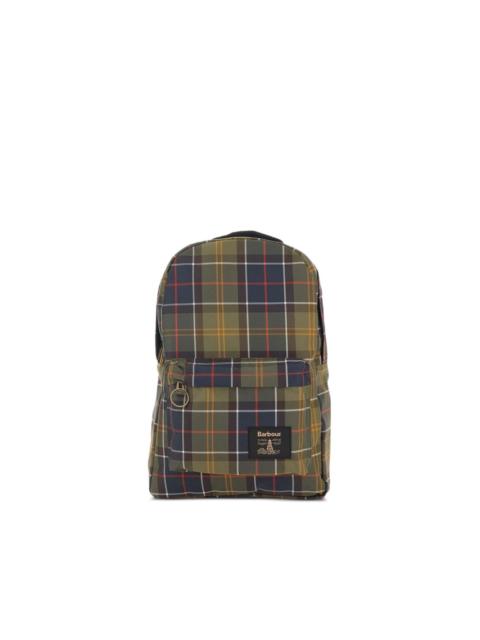 tartan-pattern backpack