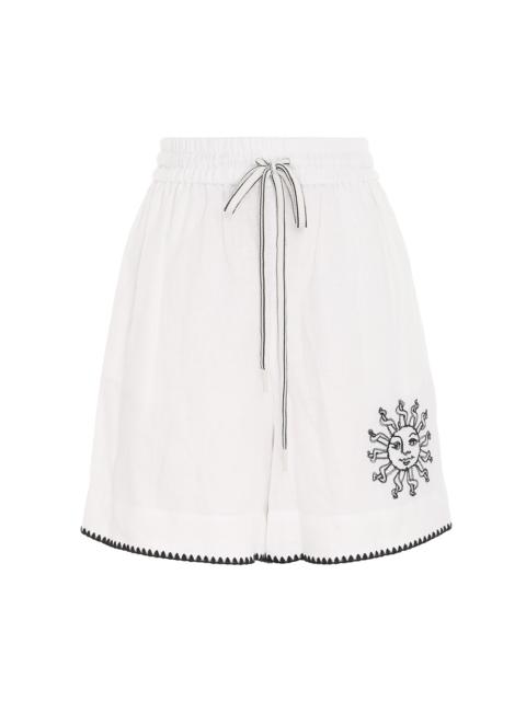 CLOVER EMBROIDERED SHORTS