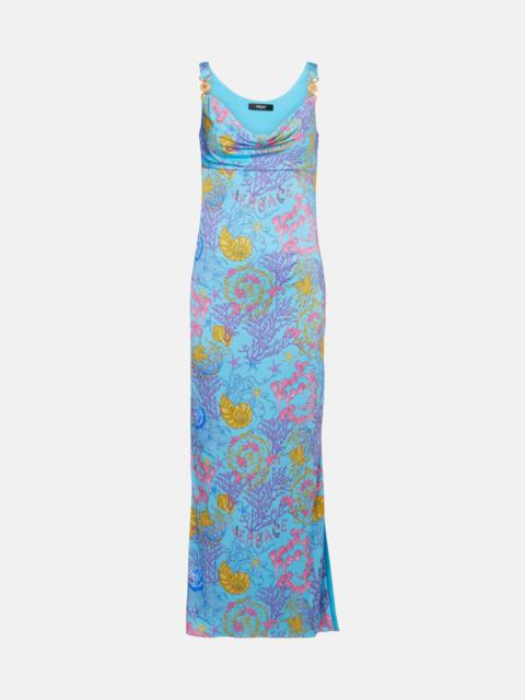 Underwater Barocco draped jersey gown