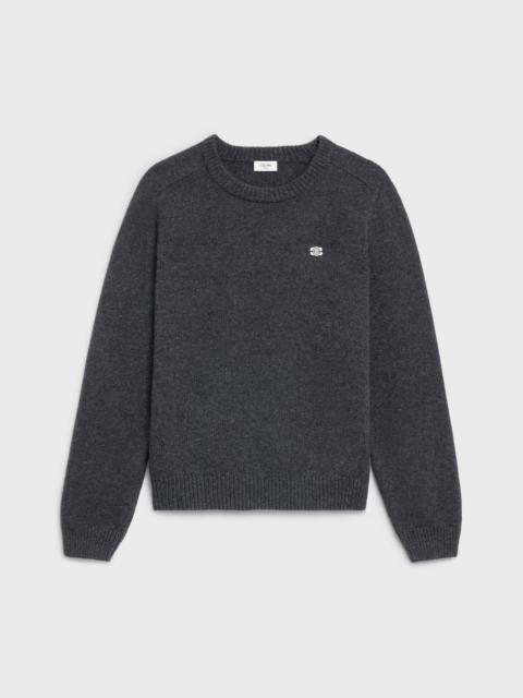 triomphe crew neck sweater in wool and cashmere