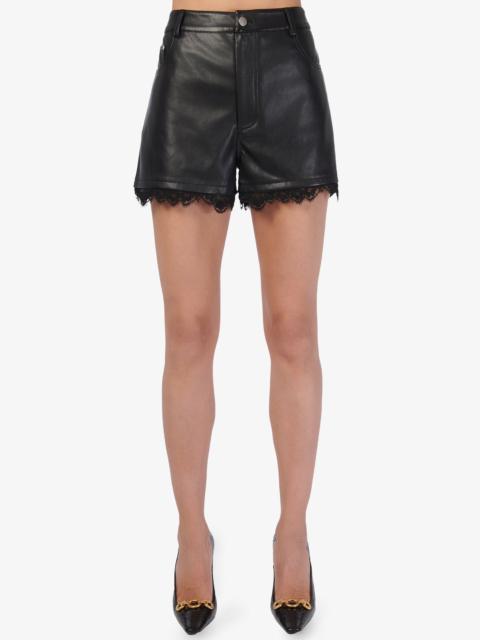 RENEE VEGAN LEATHER SHORT BLACK