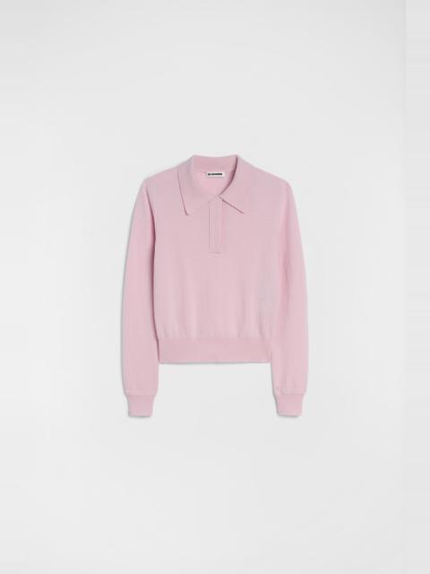 Lightweight Wool Polo Sweater