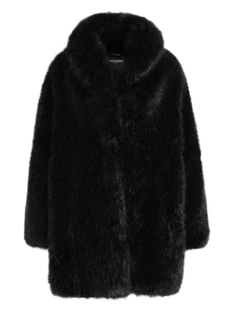 fur-effect coat