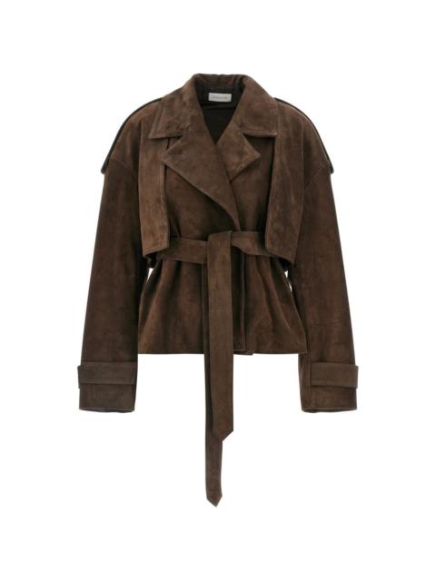 Flaminia lapel suede jacket