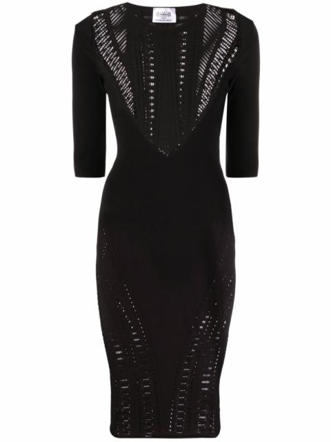 x Alberta Ferretti Ajouré net dress