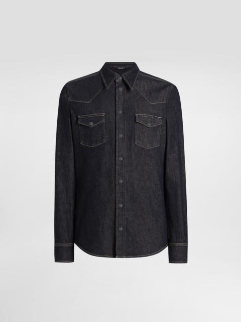 Stretch denim shirt