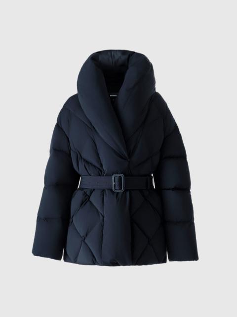 OLIVE-Z Down Belted Jacket With Shawl Collar