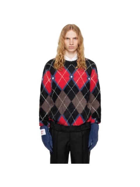 Multicolor Fluffy Gloves Sweater