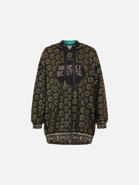 SILK BAND OVERSIZED HOODIE WITH POCKETS