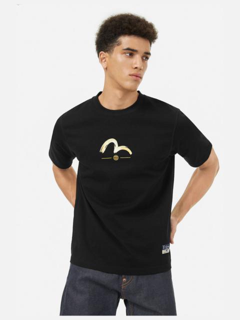 Multi-Pocket Print and Seagull Brushstroke Daicock Print Regular Fit T-Shirt