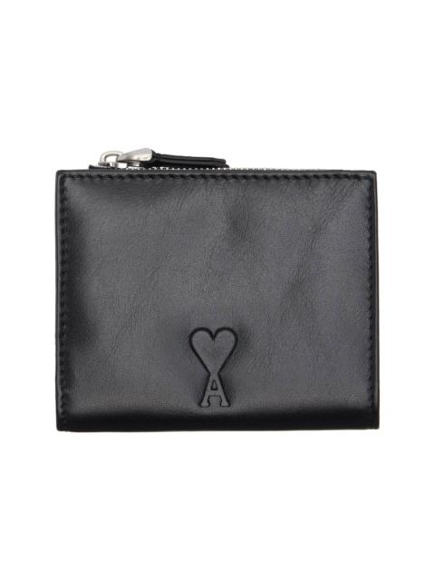 Black Cowhide Leather 'Voulez-Vous' Folded Wallet
