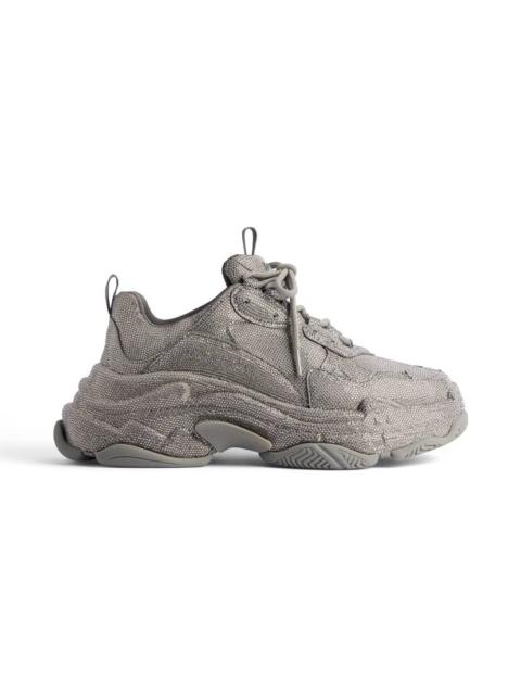 Men's Triple S Sneaker With Rhinestones  in Dark Grey