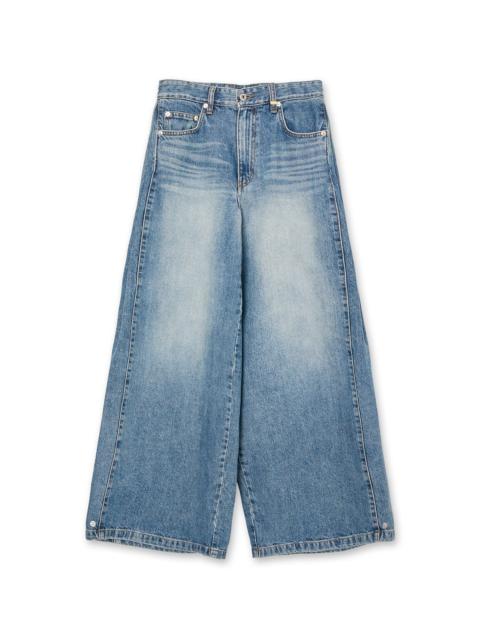 TUCKDETAIL DENIM TROUSERS