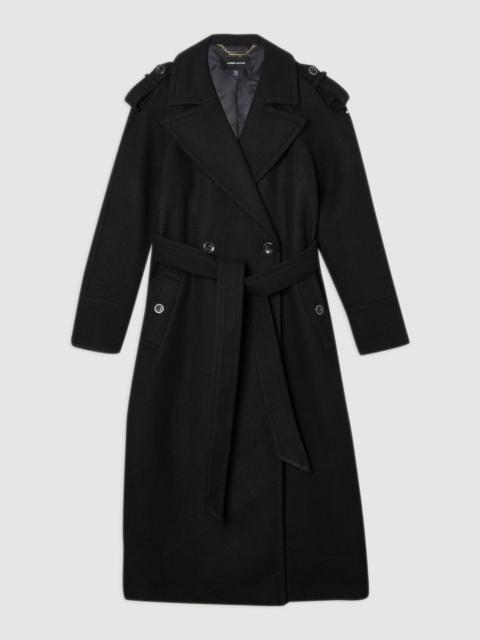Wool Tailored Belted Midi Coat