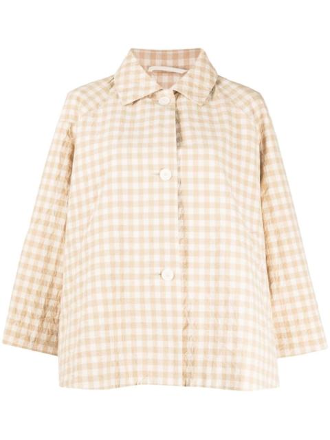 Dries gingham-check shirt jacket