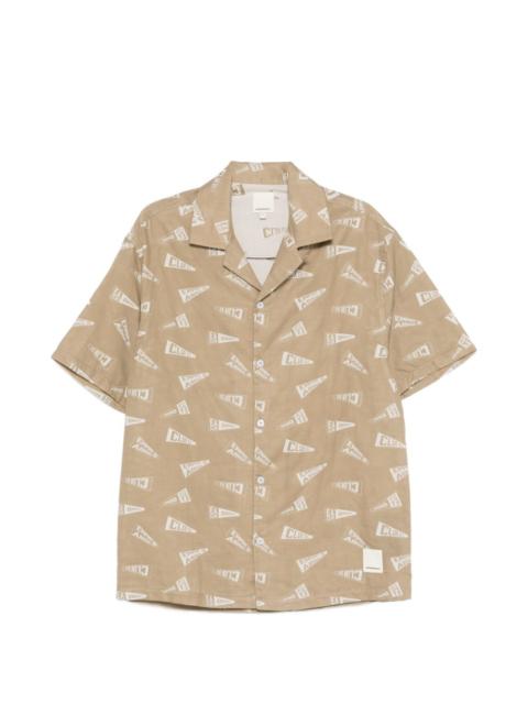 logo-pattern shirt