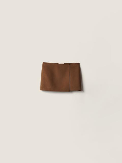 Double cashmere miniskirt