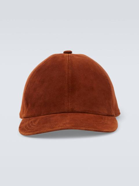 Suede baseball cap