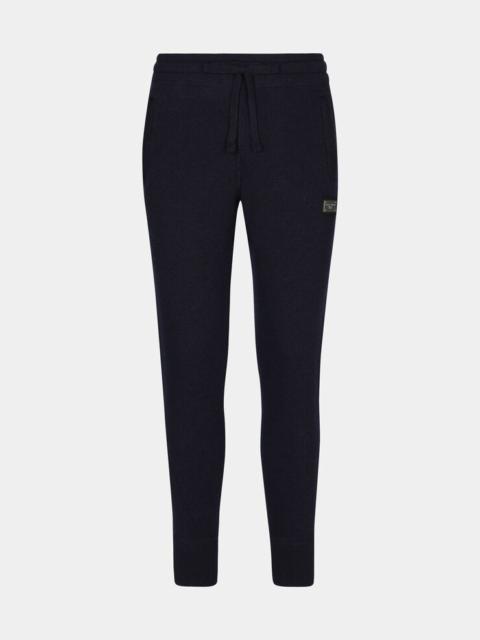 Wool and cashmere knit jogging pants