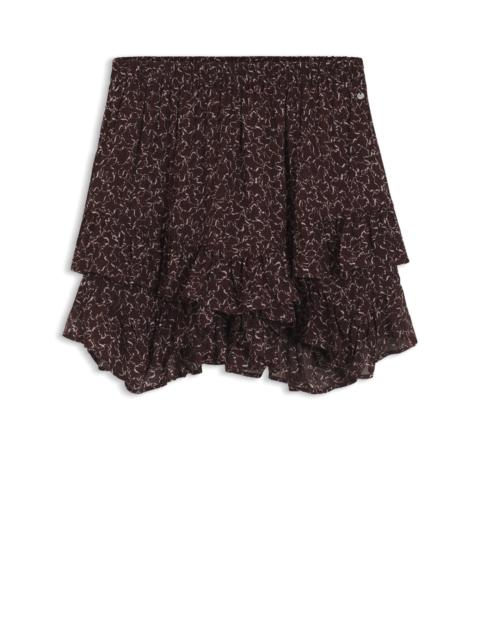 LAYERED SKORT WITH MODERN PRINT