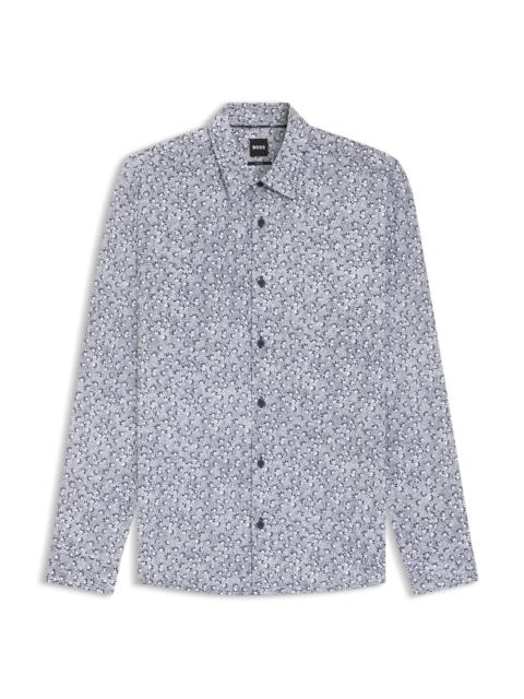 SLIM-FIT SHIRT IN PRINTED ITALIAN COTTON