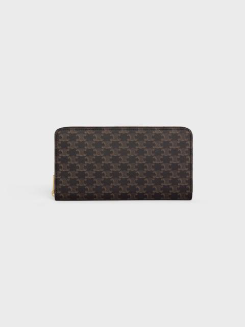 Large zipped wallet in Triomphe Canvas