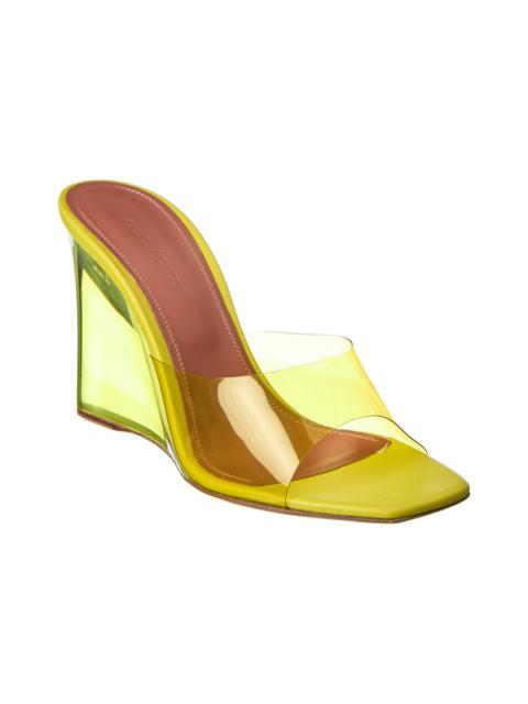 AMINA MUADDI Lupita Vinyl & Leather Wedge Sandal