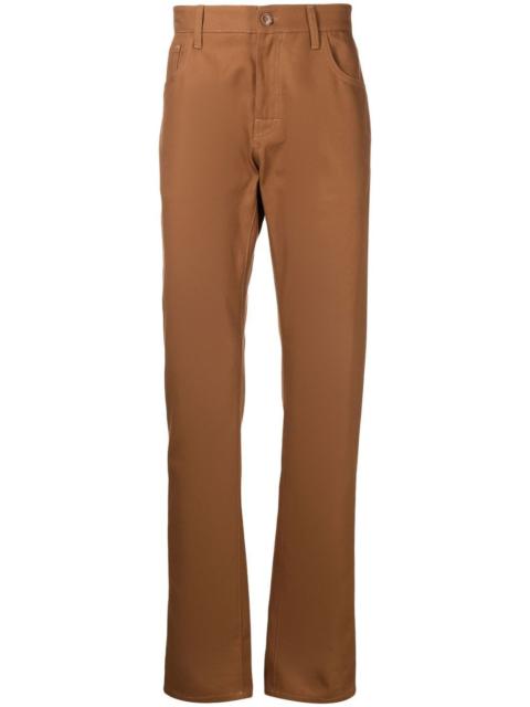 slim-cut leg trousers