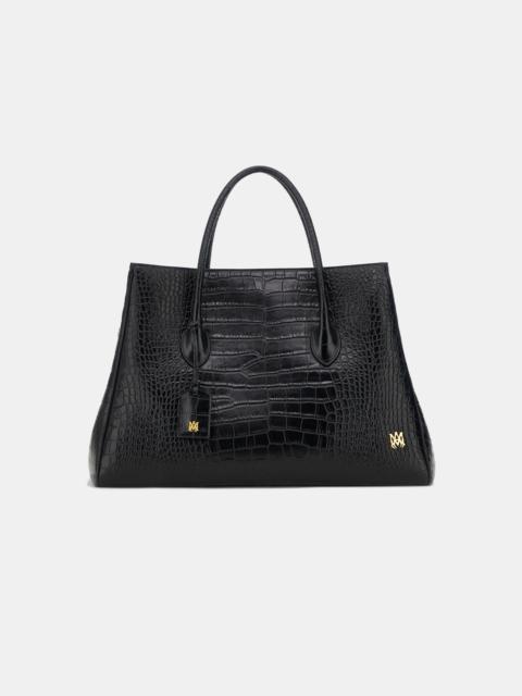 EMBOSSED CROC HONEY 50 TOTE
