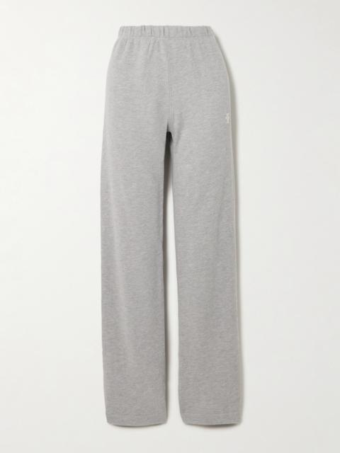 Embroidered Cotton And Modal-blend Jersey Sweatpants
