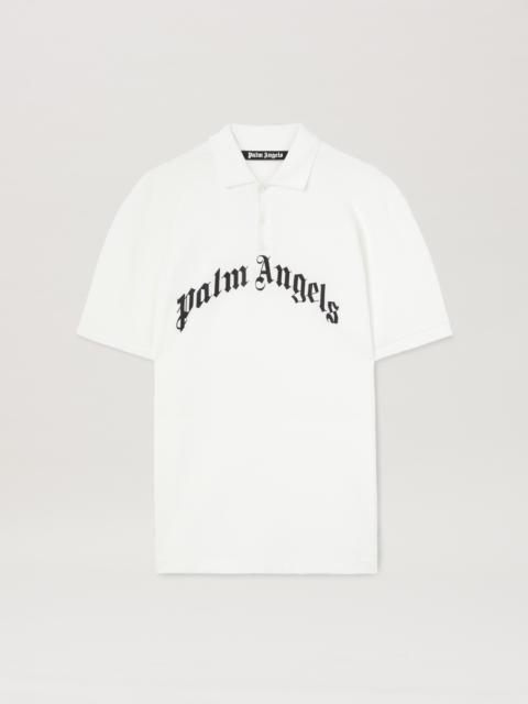 Curved Logo polo shirt