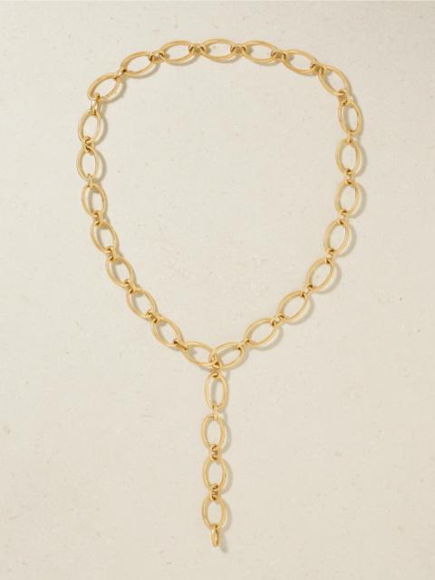 Oval Link Chain 18-karat Gold Necklace And Bracelet Set
