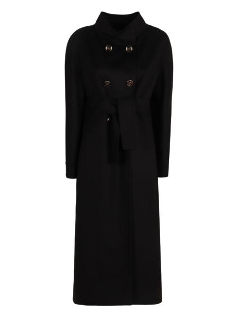 double-breasted belted coat