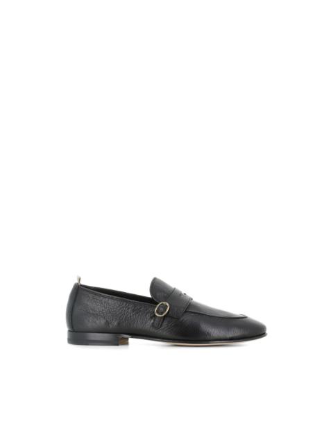 buckle leather monk shoes