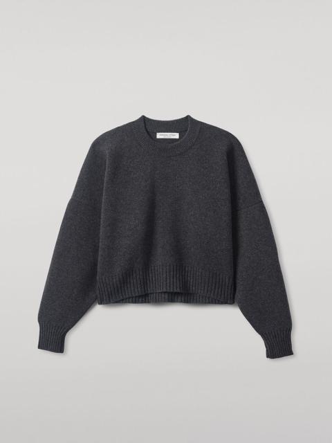 Cropped Milano Grey Cashmere Jumper