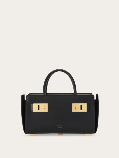 FERRAGAMO Tote bag with Gancini buckles (S) | REVERSIBLE