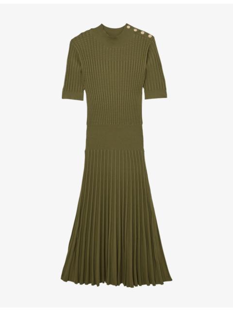 Harriet Short-Sleeved Knitted Midi Dress